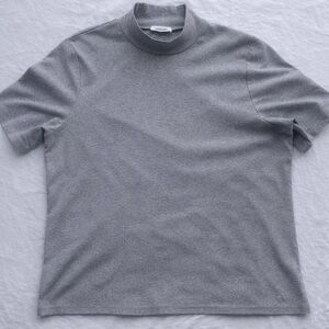 Calvin Klein Grey Short Sleeve Mock Neck Tee XL
